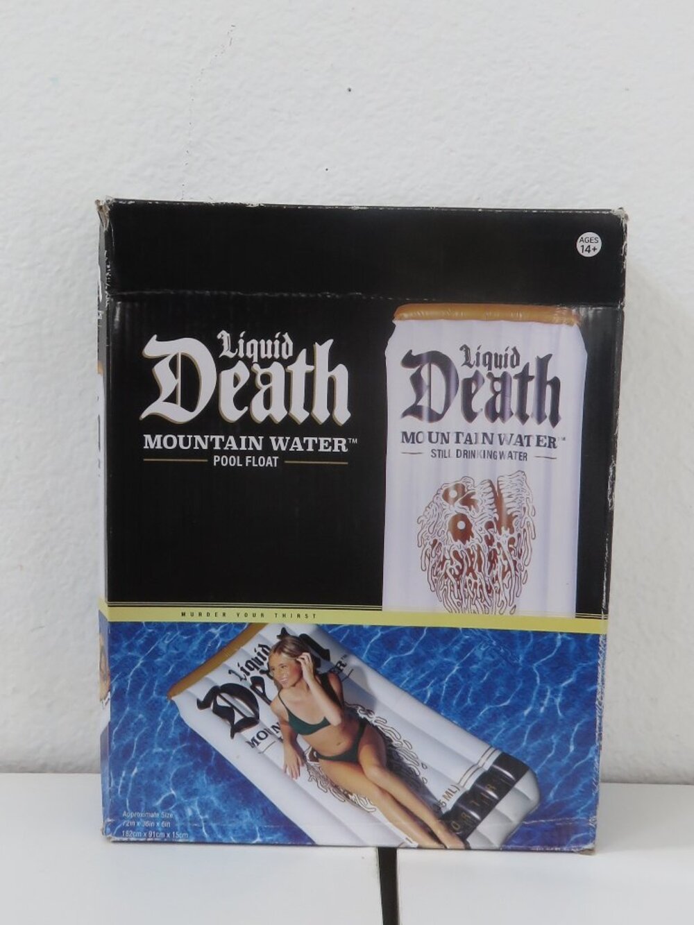 Liquid Death Mountain Water Pool Float 6ft tall